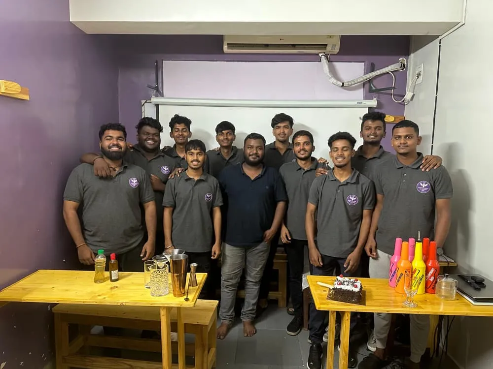 Bartending Academy Goa — student bartending in action