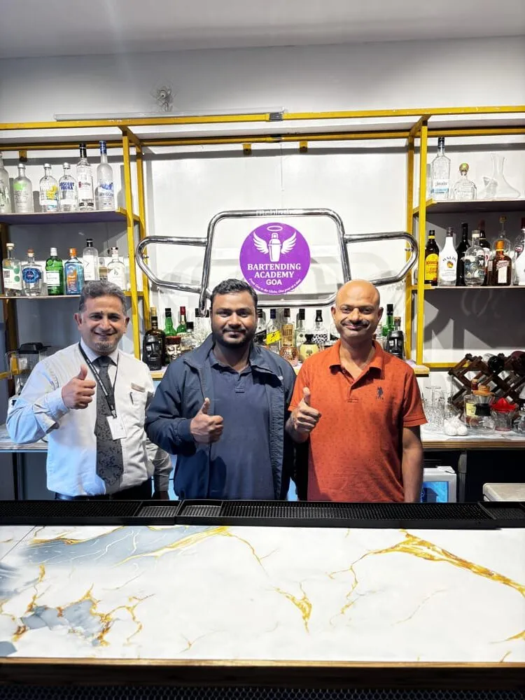 Bartending Academy Goa — student bartending in action