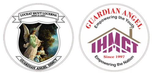 GAIHMCT institute logo — Guardian Angel crest and IHMCT seal