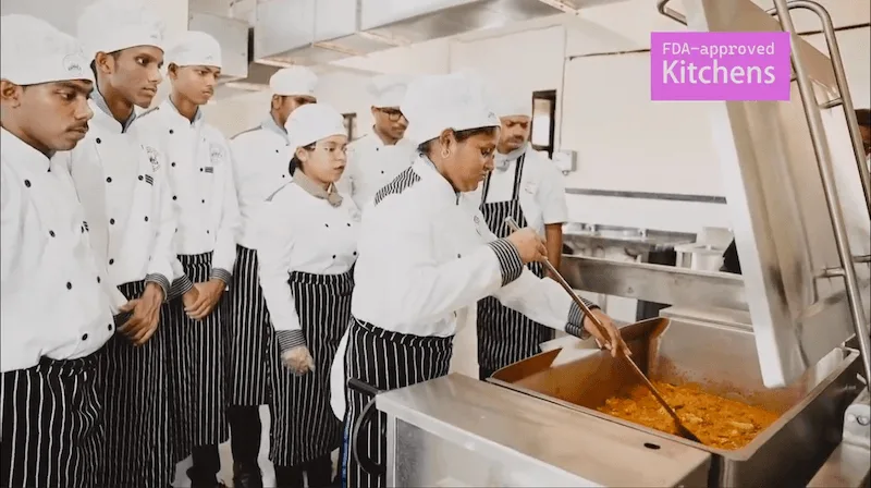 Training in our Advance Training Kitchens